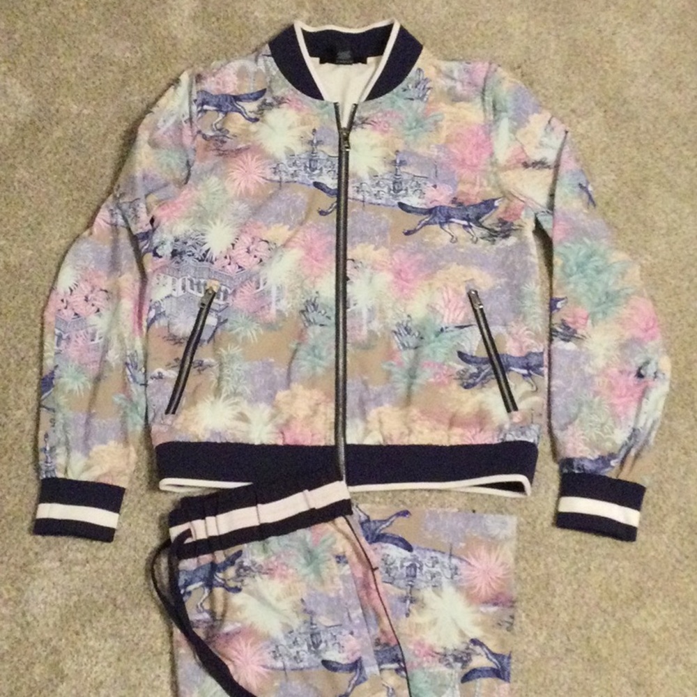 Colorful Animal Print Tracksuit